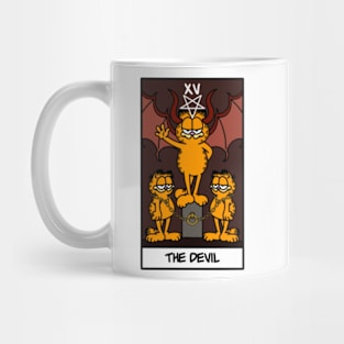 the devil tarot card but it's garfield Mug